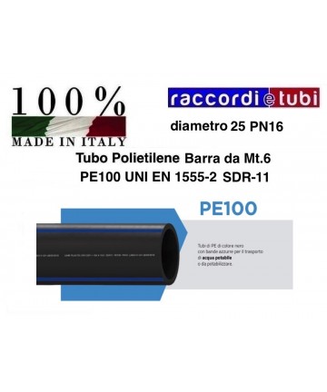 PE-Rohr 25 PN/16 MT.6 PE100