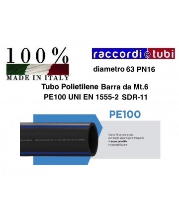 PE-HD-Rohr D.63 PN16 MT.6...