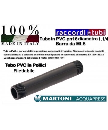 TUBO PVC D.1.1/4 PN/16...