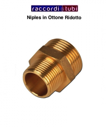 NIPLES OTTONE RIDOTTO 1"X3/8