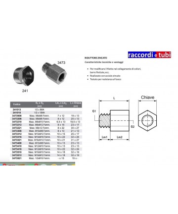 VERZINKTER REDUKTOR M8M.XM10F.