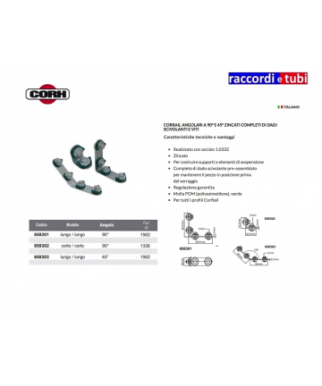 WINKEL CORH 90° MIT MUTTERN