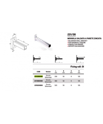 MENSOLA SALDATA  A PARETE...