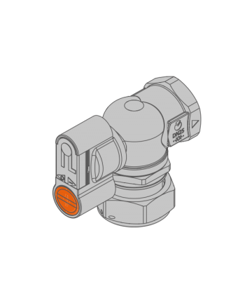 GASVENTIL TECO 1" FF 90°...