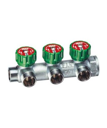 VERKROMTER MESSINGVERTEILER...