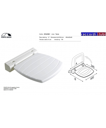 KLAPPBARES DUSCHSITZ WEISS...