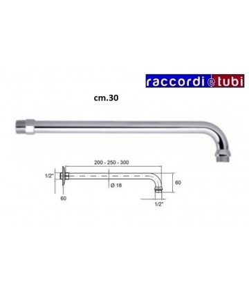 DUSCHROHR AUS BRASS LÄNGE 30cm