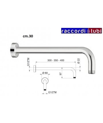 DUSCHARM IN MESSING LÄNGE 30cm