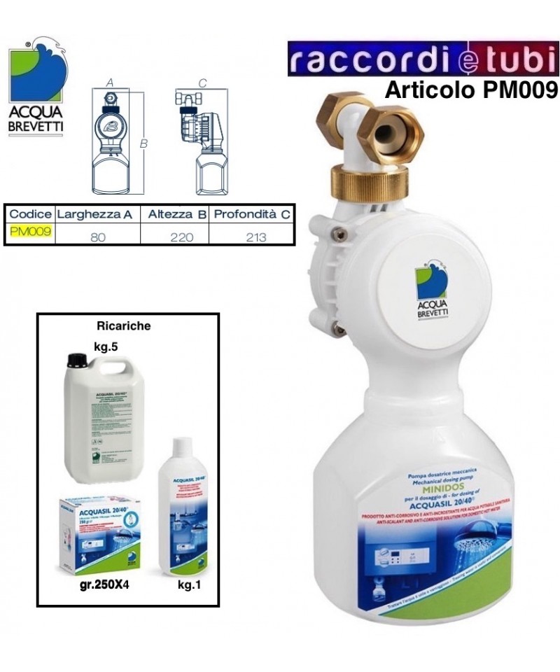Ricarica Acquasil 20/40 1 litro per MiniDOS e BravaDOS