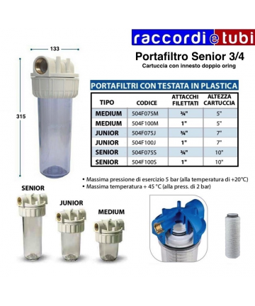 FILTERBEHÄLTER 3/4 ZOLL FÜR...