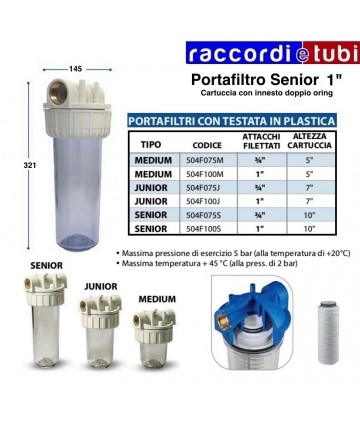 FILTERBEHÄLTER FÜR 1"...