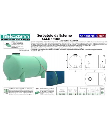 TELCOM SERBATOIO XXLE 15000