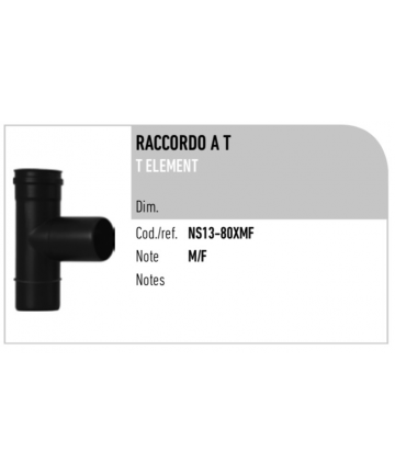 TE INOX/NERA MF DIAM.80 A 90°