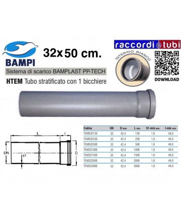 TUBO PP-TECH 1 GLAS 32x50 cm.