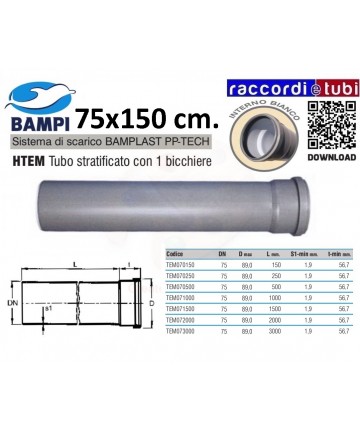 TUBO PP-TECH 1 GLAS 75x150 cm.