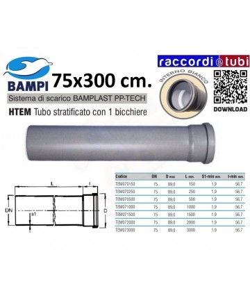 PP-TECH ROHR 1 GLAAS 75x300...