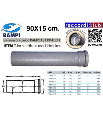 TUBO PP-TECH 1 BECHER 90x15...