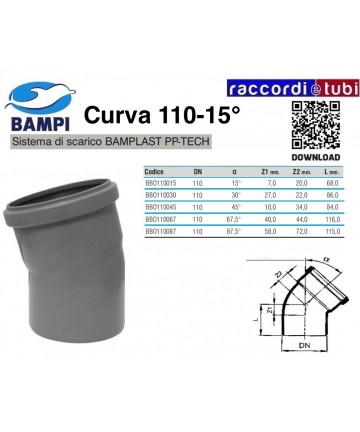 RØHREINLAUF PP-H/MC 110-15°
