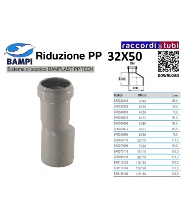 RIDUZIONE A INNESTO PP-H/MC...