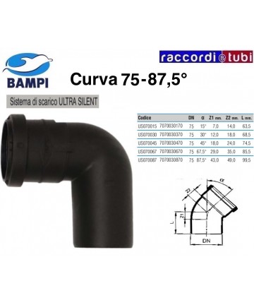 ULTRA SILENT Bogen-Diam.75 90°