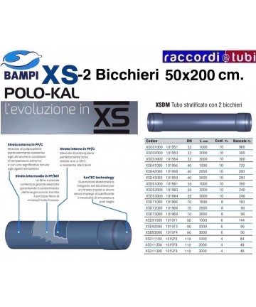 TUBO XS 101963 2 BICCHIERI...