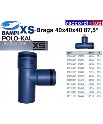 BRAGA XS 102208 DN 40-40-87'