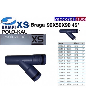 BRAGA XS 102210 DN 90-50-45'