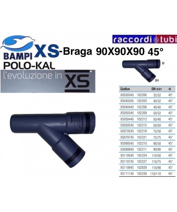 BRAGA XS 102211 DN 90-90-45'
