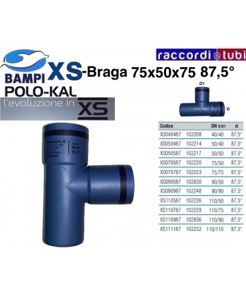 BRAGA XS 102220 DN 75-50-87'