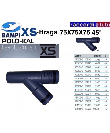 BRAGA XS 102221 DN 75-75-45'