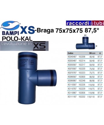 BRAGA XS 102223 DN 75-75-87'