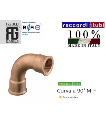 BRASS 90° ELBOW FF 1"