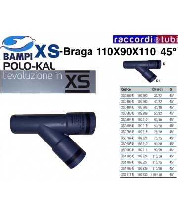 BRAGA XS 102839 DN 110-90-45'