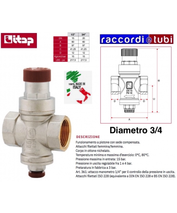 Druckminderer ITAP FF 3/4...