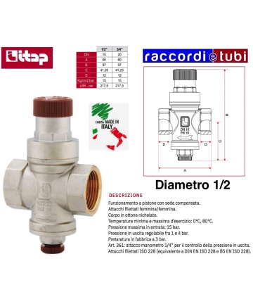 Druckminderer ITAP FF 1/2...