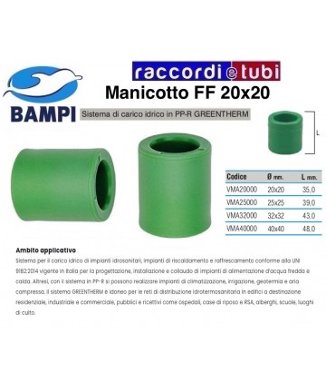 MANICOTTO PP-R GREENTHERM...