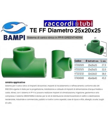 TE PP-R GREENTHERM 25X20X25