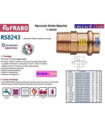 RACCORDO MASCHIO IN BRONZO...