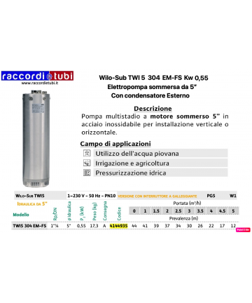 Tauchpumpe WILO 5" TWI 304...