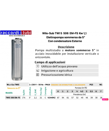 EINTAUCHPUMPE WILO 5" TWI...