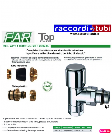 ECKVENTIL CHROMIERT 1/2X24/19