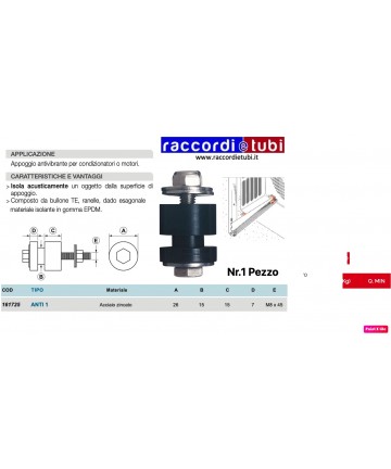 ANTIVIBRANT GIA VERZINKT M8X45