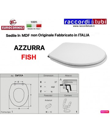WC-SITZ AZURBLAU FISCH EM100A