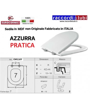 WC-SITZ BLAU PRAKTISCH EM116Y